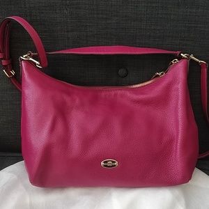 Magenta  coach leather handbag